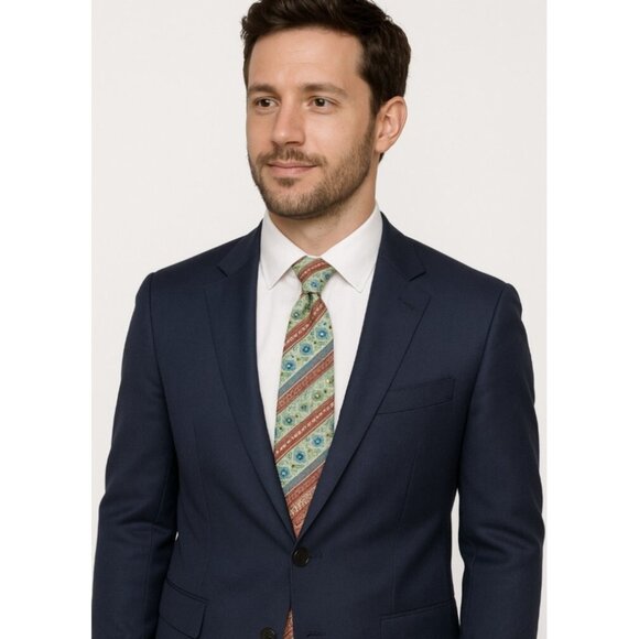 Kenzo Men Accessories Floral Tie Made In Italy Limited Edition VHTF Rare - Picture 2 of 8